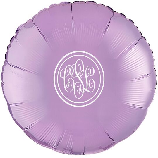 Double Circle Monogram Mylar Balloons