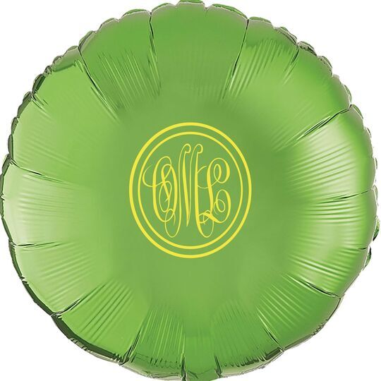 Double Circle Monogram Mylar Balloons