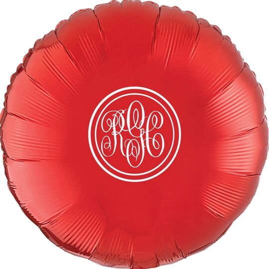 Double Circle Monogram Mylar Balloons