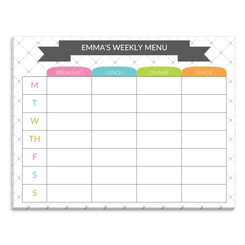 Rainbow Tabs Meal Planner