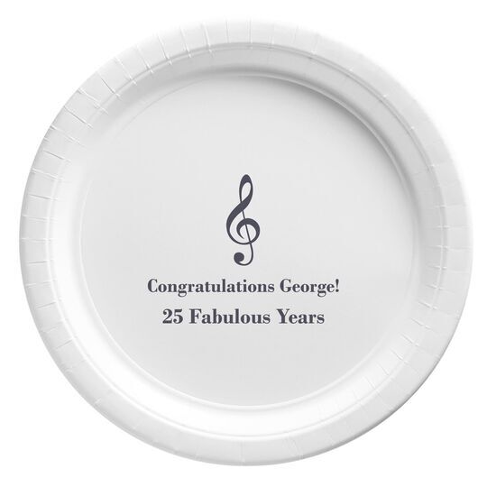 Treble Clef Paper Plates