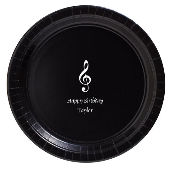 Treble Clef Paper Plates