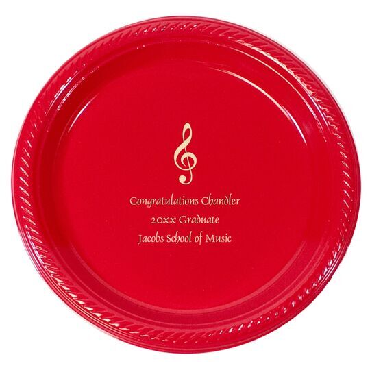 Treble Clef Plastic Plates