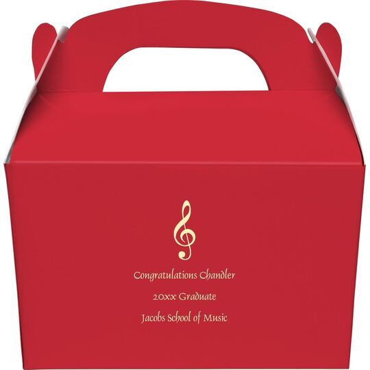 Treble Clef Gable Favor Boxes