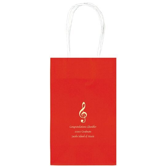 Treble Clef Medium Twisted Handled Bags