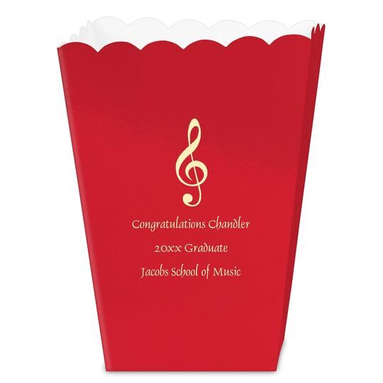 Treble Clef Mini Popcorn Boxes