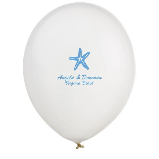Royal Starfish Latex Balloons
