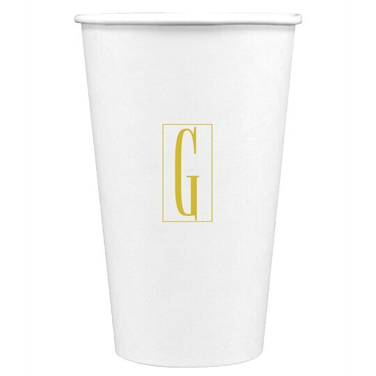 Contempo Monogram Paper Coffee Cups
