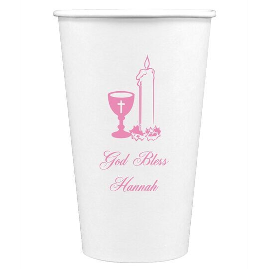 Chalice and Candle Paper Coffee Cups