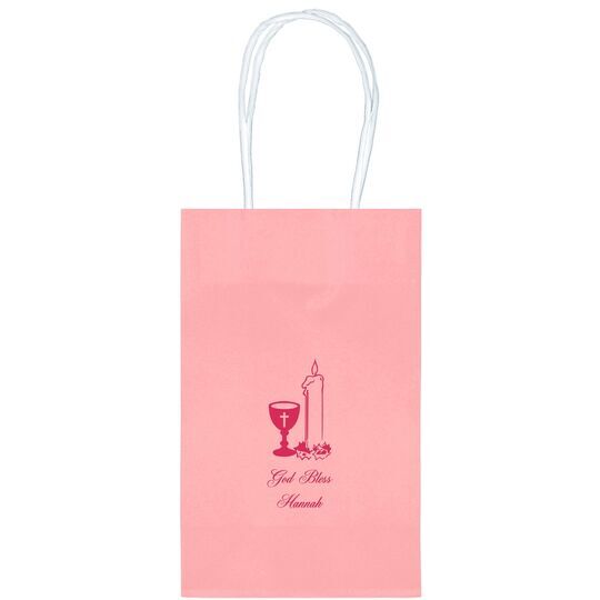 Chalice and Candle Medium Twisted Handled Bags