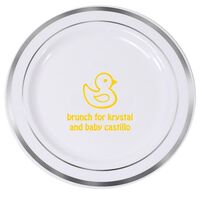 Rubber Ducky Premium Banded Plastic Plates