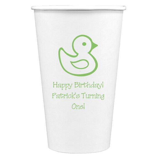 Rubber Ducky Paper Coffee Cups