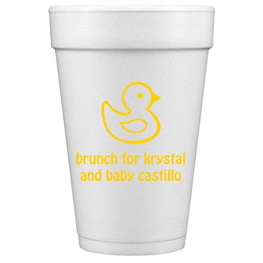 Rubber Ducky Styrofoam Cups