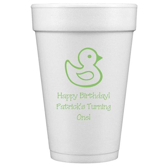 Rubber Ducky Styrofoam Cups