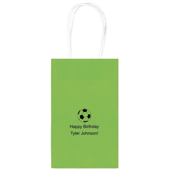 Soccer Ball Medium Twisted Handled Bags