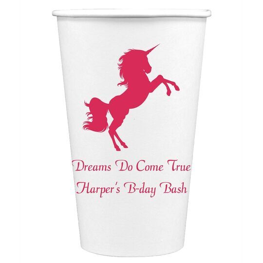 Unicorn Paper Coffee Cups