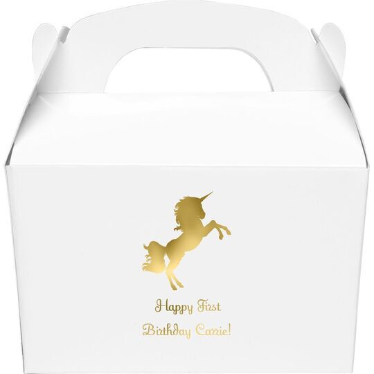 Unicorn Gable Favor Boxes