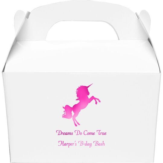 Unicorn Gable Favor Boxes
