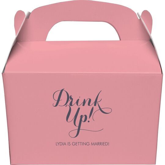 Drink Up Gable Favor Boxes