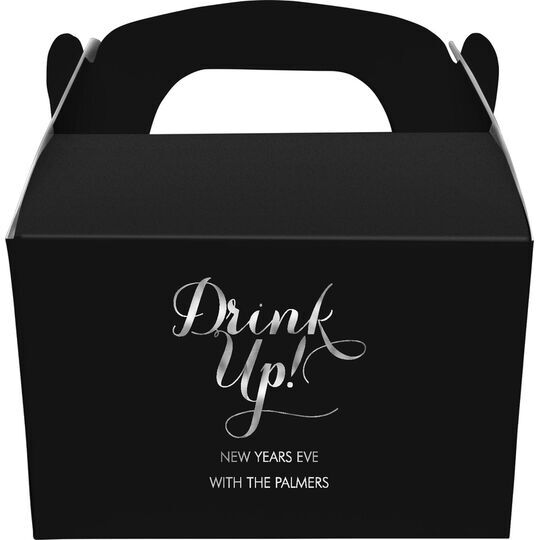 Drink Up Gable Favor Boxes