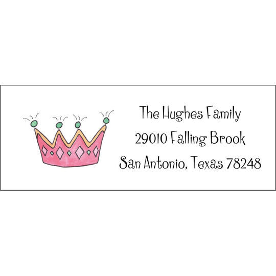 Princess Return Address Labels