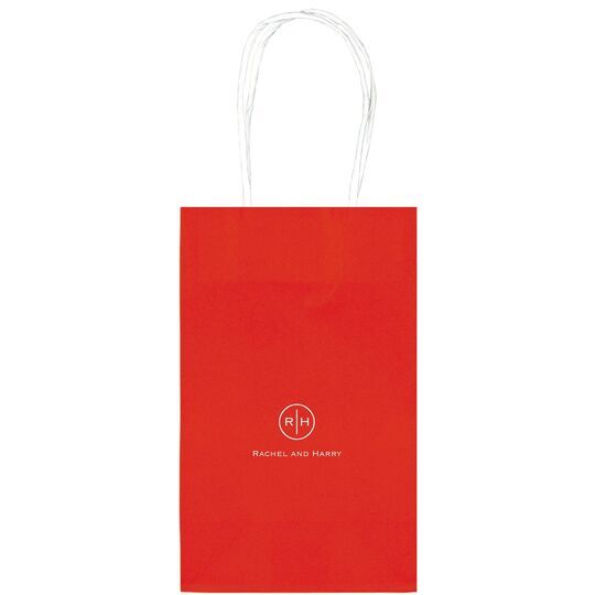 Circle Initials Medium Twisted Handled Bags