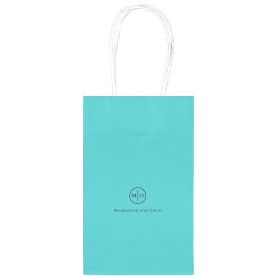 Circle Initials Medium Twisted Handled Bags