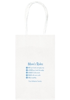 Mom's Rules Wash Your Hands Medium Twisted Handled Bags