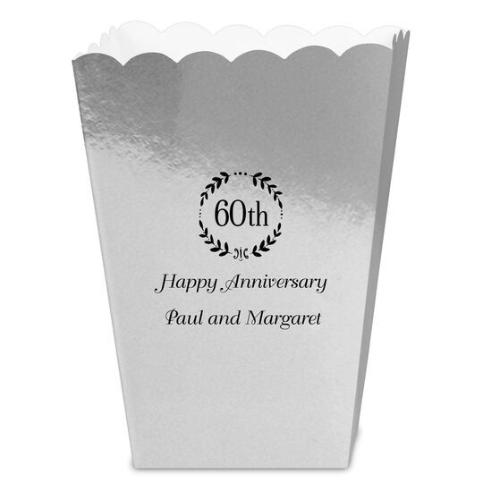 60th Wreath Mini Popcorn Boxes