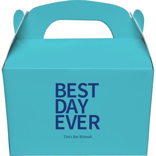 Bold Best Day Ever Gable Favor Boxes