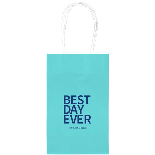 Bold Best Day Ever Medium Twisted Handled Bags