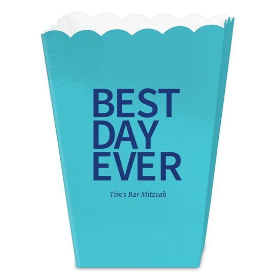 Bold Best Day Ever Mini Popcorn Boxes