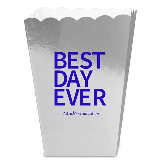 Bold Best Day Ever Mini Popcorn Boxes