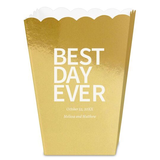 Bold Best Day Ever Mini Popcorn Boxes