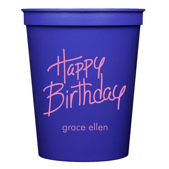 Fun Happy Birthday Stadium Cups