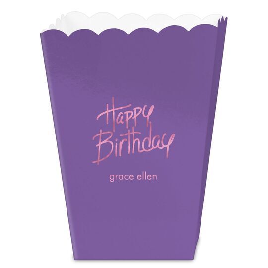 Fun Happy Birthday Mini Popcorn Boxes