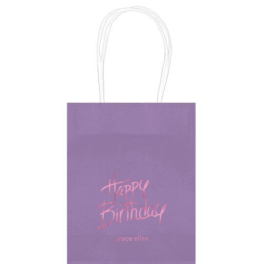 Fun Happy Birthday Mini Twisted Handled Bags