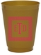 Greek Key Border with Monogram Colored Shatterproof Cups Image 2 of 2