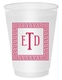 Greek Key Border with Monogram Shatterproof Cups Image 2 of 2