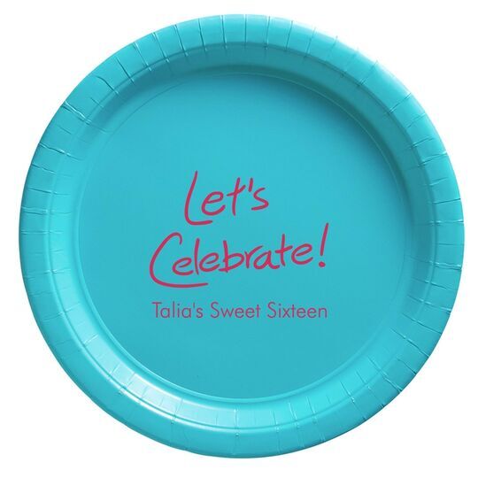 Fun Let's Celebrate Paper Plates