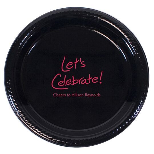 Fun Let's Celebrate Plastic Plates