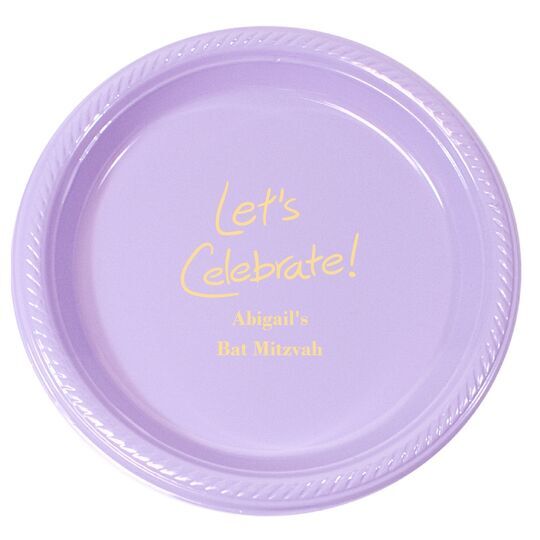 Fun Let's Celebrate Plastic Plates