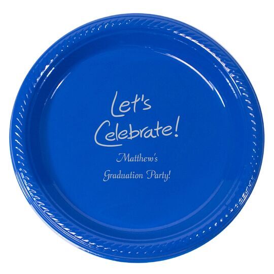Fun Let's Celebrate Plastic Plates