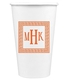 Greek Key Border with Monogram Paper Coffee Cups Image 1 of 2