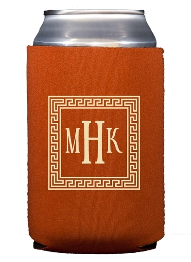 Greek Key Border with Monogram Collapsible Huggers