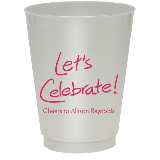 Fun Let's Celebrate Colored Shatterproof Cups