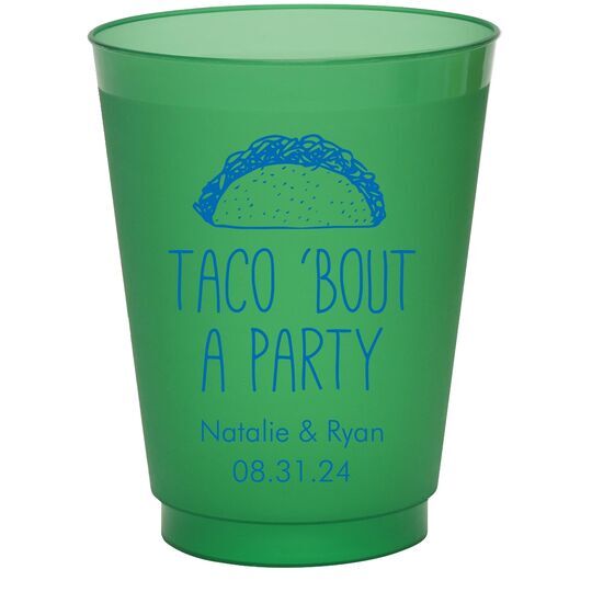 Taco Bout A Party Colored Shatterproof Cups