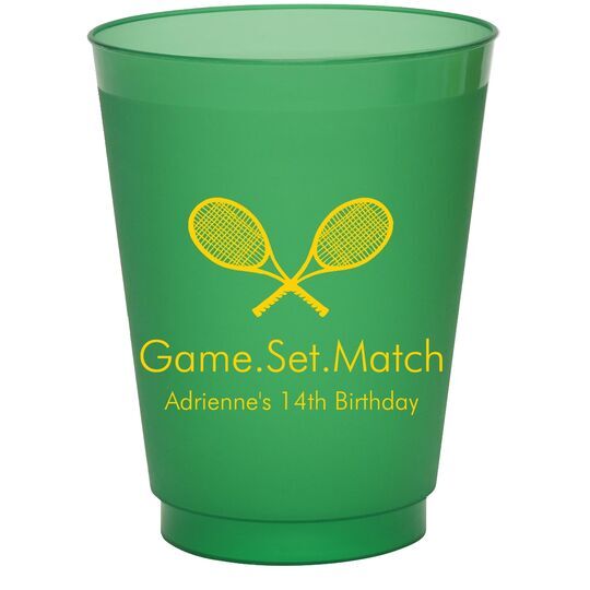 Tennis Colored Shatterproof Cups