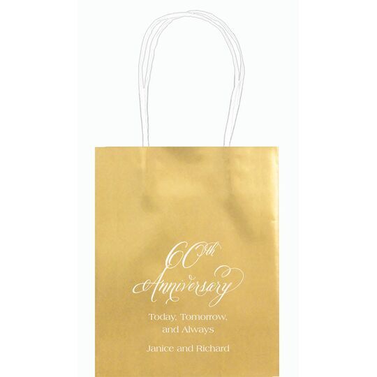 Elegant 60th Anniversary Mini Twisted Handled Bags