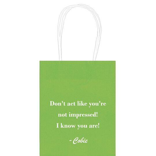 You Pick Your Text Mini Twisted Handled Bags
